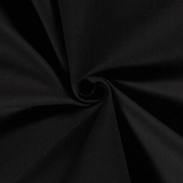 CANVAS FABRIC UNICOLOUR BLACK